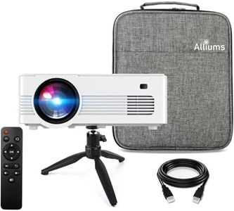 ALLIUMS HD 1080p Supported Mini Projector with 8500 Lumens, Enhanced Portable Projector, Compatible with Game Consoles, PC, HDMI, VGA, TF, AV, and USB…