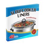 40×Slow Cooker Liners, Large pot Liner Disposable Cooking Bags, Fit 3QT to 8QT for Slow Cooker, pot, Suitable for Oval & Round Pots 13"x 21" /Bag