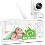 Blemil BabyMonitor with Camera and Audio, 6'' IPS Screen Baby Camera Monitor No WiFi, 30-Hrs Battery, ECO, Night Vision,2-Way Talk, Travel Video Baby Monitor Portable