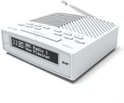 DAB/DAB+ & FM Bedside Digital Radio | Dual Alarms & Sleep Timer | USB Device Charging | Mains Powered | Bluetooth | Perfect for the Bedroom | AZATOM Horizon 2 (White)