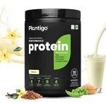 Plantigo Clean Plant Protein Powder | No Preservatives, No Banned Substances | Super Protein Blend - Pea, Brown Rice, Flax & Pumpkin |21SuperFoods| Vegan Protein For Men, Women (Vanilla Flavor - 500g)