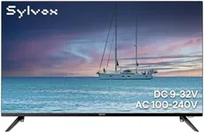 SYLVOX 40-inch RV TV, 1080P FHD Smart Google TV, 12V/24V DC & AC Power for Truck RV Boat, Waterproof Remote, 9-32V Wide Voltage Shock-Resistant Design (Marine Series)