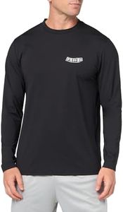 Volcom Men's Standard Taunt UPF 50+ Long Sleeve Loose Fit Rashguard, Black Pistol