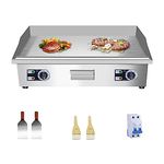 ExGizmo Electric Countertop Flat Top Griddle,30" Commercial Electric Griddle,Electric Flat Top Grill with Air Switch,110V 3000W Countertop Griddle with Shovels and Brushes for Restaurant (NO PLUG)