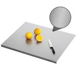 KORVOS Extra Large Stainless Steel Chopping Board Baking Board Commercial Pastry Mat For Rolling Dough To Protect Your Countertop (23.6X12.7 Inch)