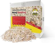 Hemp Bedding for Chicken Coop, Small Animal Litter for Guinea Pig, Hamster, Bunny Rabbit, Snake, Ferret, Tortoise, Rat and More - Pine Wood Shavings Alternative for Chickens and Poultry (1 cuft)