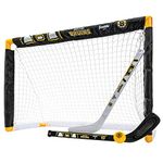 Franklin Sports Boston Bruins Mini Hockey Set-Knee Hockey Goal, Ball, & 2 Hockey Stick Combo Set-Mini Goal Net-NHL Official Hockey Set, 28 inch x 20 inch x 12 inch