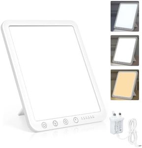 SAD Lamp - 15000 Lux SAD Light, UV-Free Sunlight Lamp with 3 Color Temperature 6 Timer Light Therapy Lamp, SAD Light Therapy Lamp with Memory Function, Touch Control Happy Lamp Office/Desk/Home/Sleep