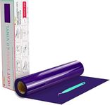 HTVRONT HTV Vinyl Rolls Heat Transfer Vinyl - 12" x 20ft Purple HTV Vinyl for Shirts, Iron on Vinyl for All Cutter Machine - Easy to Cut & Weed for Heat Vinyl Design (Purple)