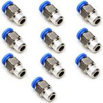 6mm Push to Connect 1/8 Inch NPT Air Fittings Push in Connectors Air Line Quick Connect Fittings,CEKER 6mm OD Tube Fittings Pneumatic Fittings Air Hose Fittings 3D Printer Accessories 10Packs