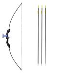 Iris Take Down Bow for Outdoor Hunting Practice Shooting Competition Archery Recurve Bow and Arrow Set, Aluminium Alloy (Black)