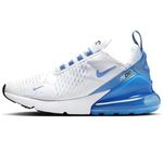 NIKE Air Max 270 Women's Trainers Sneakers Fashion Shoes AH6789 (White/Black/University Blue 118) UK5 (EU38.5)