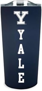 Decorvo Officially Licensed Collegiate Stainless Steel Tumbler - Double Walled Insulated Travel Tumbler with Slide Lid - 18 oz (Yale)