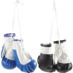 HOMSFOU Mini Boxing Gloves 2 pairs Miniature Punching Gloves Holiday Christmas Ornament Hanging Decoration or Souvenir Display for Home and Car Use Mini for Car Hanging Accessories