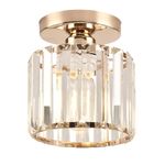 ZYDTRIP Small Crystal Ceiling Light, Gold Crystal Chandelier Modern LED Ceiling Light Pendant Fixture Lighting for Bedroom Kitchen Hallway Entrance Balcony