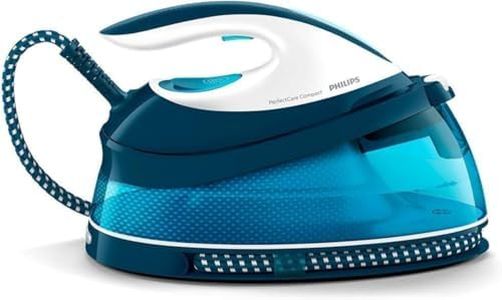 Philips PerfectCare Compact Steam Generator Iron with 400g steam Boost, 2400 W, Blue & White - GC7840/26