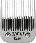 3/4" HT Detachable Pet Dog Grooming Ceramic Blade, Compatible with Ainds, Oster A5, Wahl KM-10 and Other Series Clippers, Compatible with Andis Size: 3/4-Inch 19mm Cut Length, Chrome. Sliver 1Pack