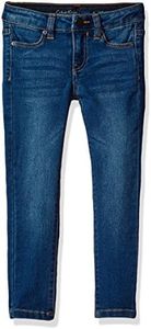 Calvin Klein Girls' Skinny Fit Stretch Denim 5-Pocket Jeans, Aged Indigo, 10