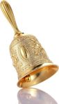 Hand Call Bell Extra Loud Solid Brass Call Bell for Ringing at Wedding, Hand Bells for Seniors Bedside, Teacher Classroom Bell, Dinner Bell, Tibetan Bells, Meditation Bell