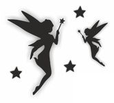 Sea View Stickers 52 Fairy Stickers - Black