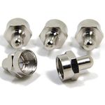 Ancable 5-Pack Coax F Type Terminators Caps with 75 Ohm Resistor for Unused F Connector Ports Jacks on TV Amplifier Splitter Antenna Booster Wall Plate