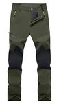 EKLENTSON Men's Outdoor Walking Trousers Quick Dry Lightweight Water Resistant Trousers Breathable Hiking Trousers Army Green,34