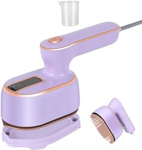 HFLYJPYW Mini Steam Iron for Clothes, Travel Steamer for Clothes Portable Steamer Travel Iron, Micro Steam Iron Mini Handheld Steamer Support Dry And Wet Ironing for Home Travel (Purple)