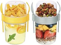 VL 2PCs Yogurt Pots Reusable 650ml 