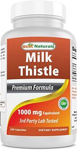 Best Naturals Milk Thistle Extract 1000mg Equivalent - 240 Capsules - Non-GMO & Gluten Free