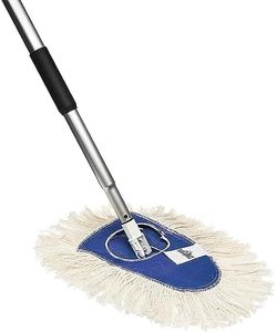 Nine Forty Heavy Duty, Industrial-Strength Cotton Wedge Dust Mop Head w/ Handle - Home & Commercial Hardwood Floor Cleaning - Designed for High-Performance Janitorial & Housekeeping Tasks