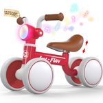 LOL-FUN Baby Balance Bike 1 Year Old Toy, Baby First Bike Birthday Gifts Boys and Girls, Toddler Bike for 12-18 Month Riding Toy 4 Wheels