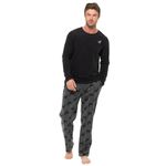 Strong Souls Mens Luxury 2 Piece Long Pyjamas Pjs Stag L