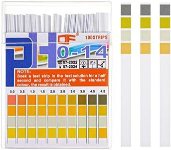 HEQU PH Test Strips,100PCS 0-14 PH Strips PH Test Paper PH-Indicator Strip to Test Drinking Water, Food, Pools, Aquariums, Monitor Body pH Levels
