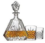 Lefonte Whiskey Decanter Set with 2