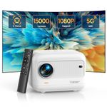 [Electric Focus] Mini Projector with 5G WiFi and Bluetooth 5.2, YABER E1 15000LM 1080P Portable Outdoor Projector ±40° Keystone Correction, Projecteur for Phone/TV Stick/Laptop/PS5