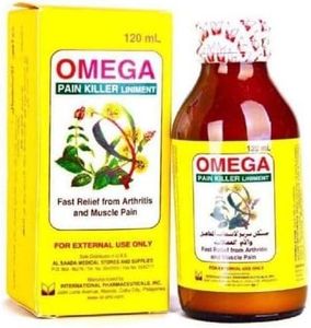 OMEGA Pain Killer Balm Relief Liniment Oil for Arthritis and Muscle Pain 120ml Imported