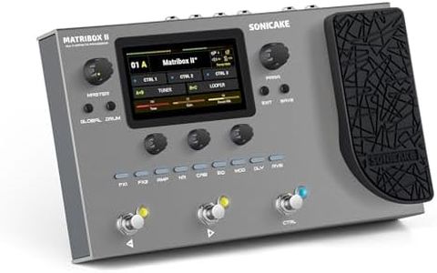 SONICAKE Guitar Pedal Multi-Effects Guitar Bass Amp Modeling IR Cabinets Simulation with Expression Pedal FX Loop MIDI Stereo OTG USB Audio Interface Matribox II QME-100