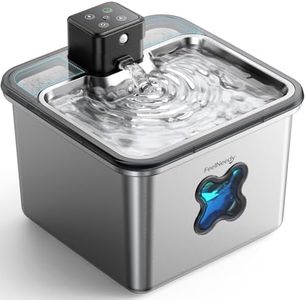 FEELNEEDY Katzenbrunnen Kabellos 3.2L, Trinkbrunnen für Katze Edelstahl 4000mAh Akku, Wasserbrunnen für Katzen mit Bewegungsmelder, Spülmaschinenfester, FN-W17