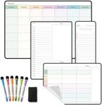 MCCORL Weekly Dry Erase Calendar&Monthly Calendar&Daily Planner&to Do List&Menu Board self Adhesive Stick on Non-Magnetic Stainless Fridge & Glass & Wall & Wooden(Any Smooth Surface),Family Calendar