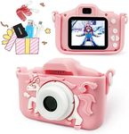 Funsure Kids Camera Toys for 3-12 Year Old Boys or Girls, HD Digital Video Cameras for Toddler, Portable Toy Birthday Festival Kids, Selfie Camera for Kids, 32GB TF Card Included.