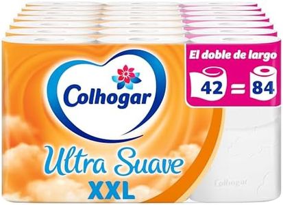 Colhogar Ultra Suave XXL 7x6 - Papel Higiénico Suave - Paquete con 42 Rollos Extra Grandes - Papel de Baño de 2 Capas - 100% Libre de Perfume - Blanco