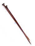 Nagina International 14" Rosewood & Maple Crafted Premium Yarn Knitting Needles | Stitching Accessories & Supplies (Rosewood, US Size 13-9mm)