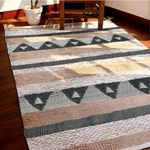 Dhaga India Handwoven Rug Braided Carpet, Eco-Friendly Carpet for Bedroom, Living Room, Dining Room, Elevate Your Home Decor with Timeless Elegance (3 x 5 Feet, Boho Blush)