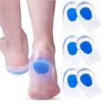 Healthy Lifestyle Heel Supporter Shoe Insole Silicone Gel Pad.Gel Heel Cups Cushion Insoles Soles Pain Relieve Foot Protectors Spur Support Shoe pad High Heel Inserts for Women and Men