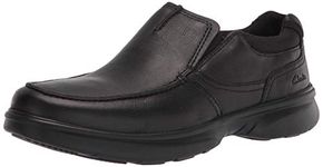 Clarks Men's Bradley Free Loafer, Black Tumbled Leather, 10.5 UK