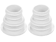 DHVSAM Drain Pipe Seal Hose Silicone Plug,Silicone Sealing Plug Kitchen Pipe Sewer Seal Ring Washing Machine Drain Multipurpose Pipe Connector Bathroom Kitchen Laundry (Pack of 2, White)