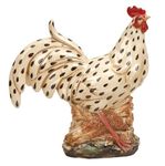 Deco 79 40744 Ceramic Decorative Rooster Statue, 13 by 14-Inch