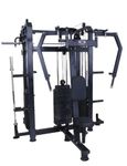 Gym24 Complete Home Gym GFTSP-701 Functional Trainer with Smith Machine PEC Fly Rear Delt | Multi Gym with Cable System Pull Up Dip Bar | PVC Weight Stack | Whole Black | Free Installation