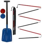 ALPIDEX Avalance Kit : Aluminium Avalanche Probe and Telescope Snow Shovel Lightweight, Colour:Blue - 260 cm