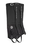 Black Crystal Hiking Snow Ski Gaiters Waterproof Breathable Nylon Women's Black